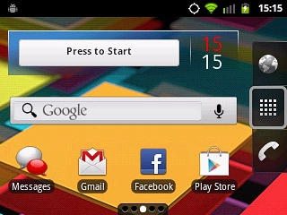 Press the menu icon.