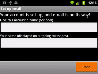 Press Done.Wait while your phone retrieves new email messages.