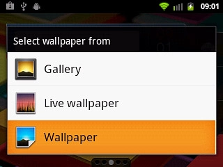 If you select Wallpaper: