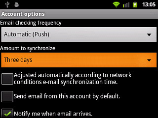 Press the drop down list below Amount to synchronize.