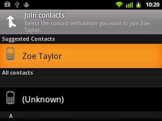Press the required contact.