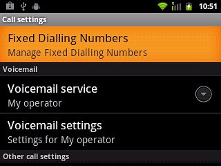 Press Fixed Dialling Numbers.