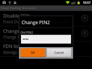 Key in your current PIN2 and press OK.