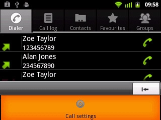Press Call settings.