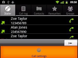 Press Call settings.