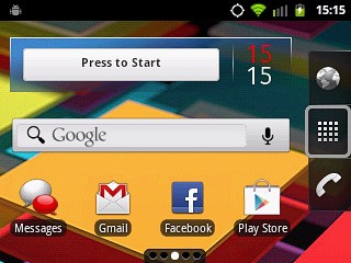 Press the menu icon.