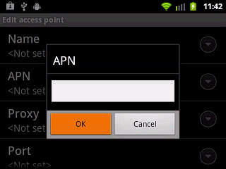 Key in live.vodafone.com and press OK.