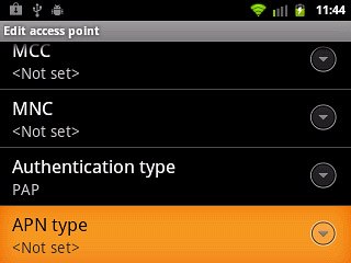Press APN type.
