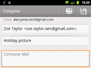 Press Compose Mail.Write the required text.