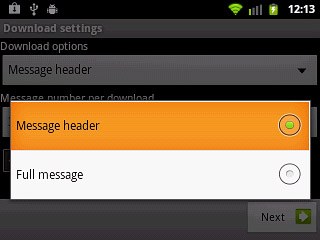 Press Message header or Full message.