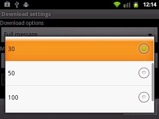 Press the required setting.