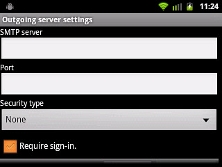 When the box next to the menu item is empty, SMTP authentication is turned off.