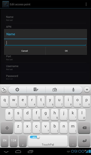 Key in Vodafone MMS and press OK.