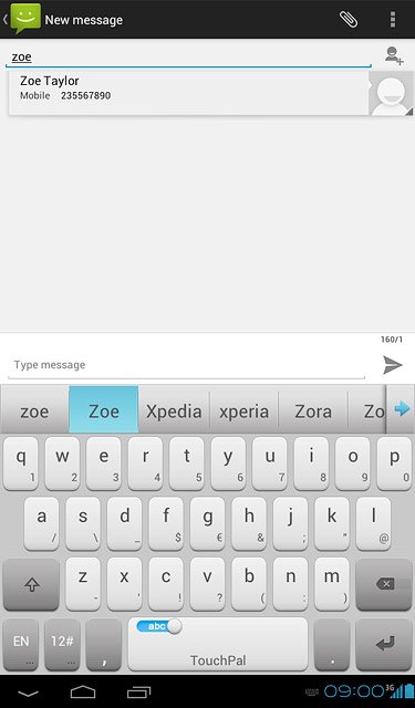 Key in the first letters of the required contact.Matching contacts are displayed.Press the required contact.
