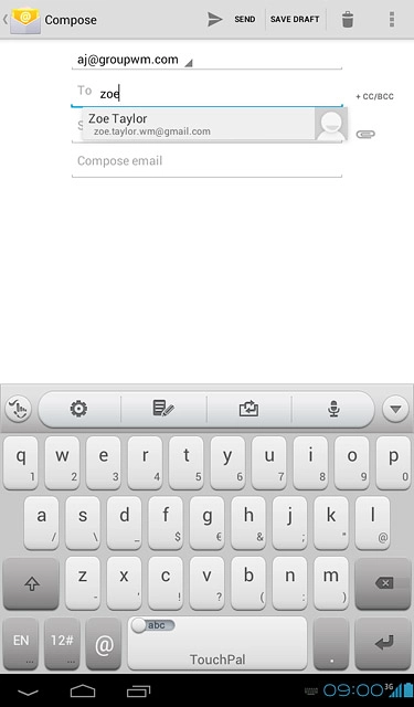 Key in the first letters of the required contact.Matching contacts are displayed.Press the required contact.Repeat the procedure to add more recipients.