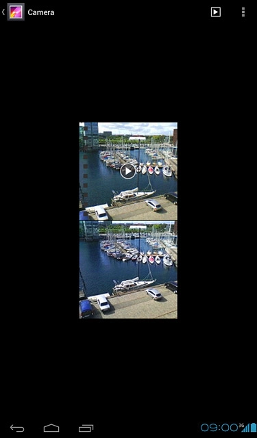 Go to the required folder.Press and hold the required picture or the required video clip to highlight it.