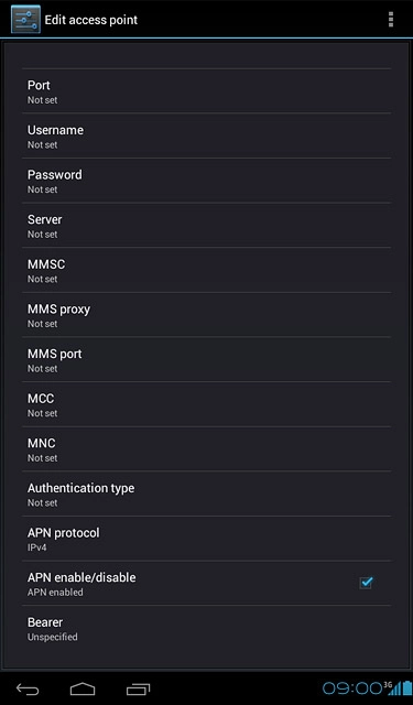 Press Authentication type.