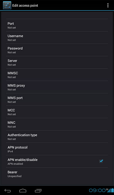 Press Authentication type.