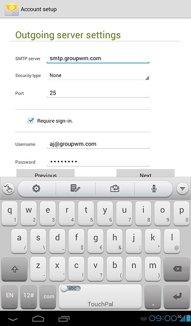 Press the drop down list next to Security type.