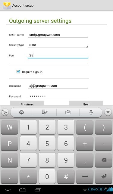 Press Require sign-in to turn off SMTP authentication.