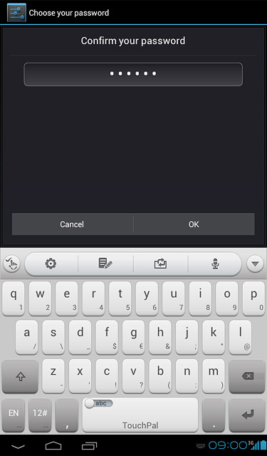 Key in the lock code again and press OK.