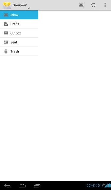 Press the new email message icon.