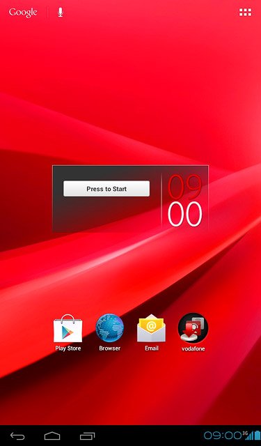 Press the menu icon.