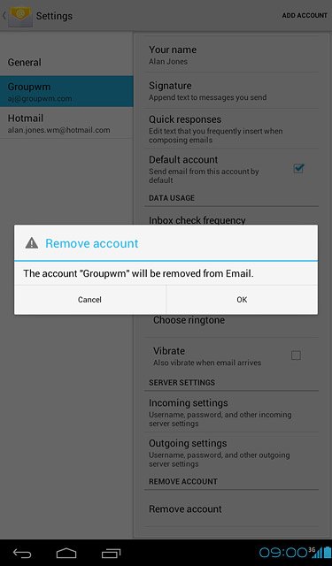 Press OK to confirm.