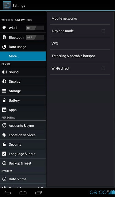 Press Mobile networks.