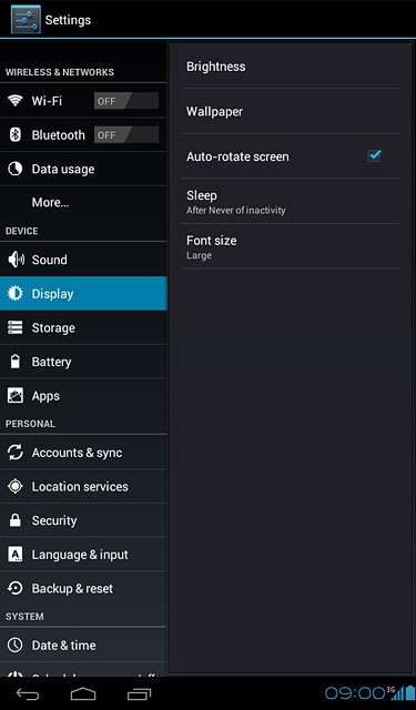 Press the home icon to return to standby mode.