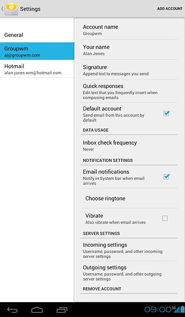 Press the home icon to return to standby mode.