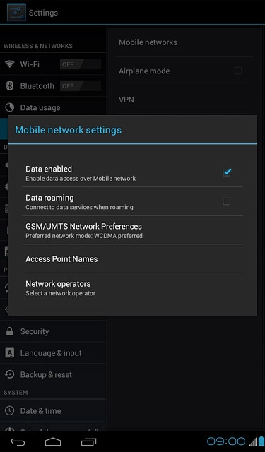 Press the home icon to return to standby mode.