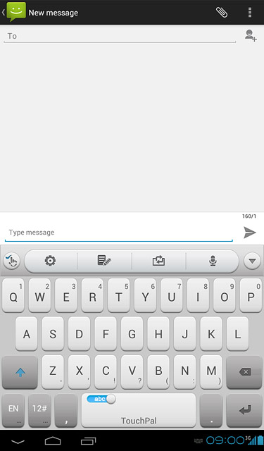 You can select a number of settings when keying in text.The following steps show you how to change writing language, turn on word suggestion and write text.The following steps require that you're writing text and that the keypad is visible.