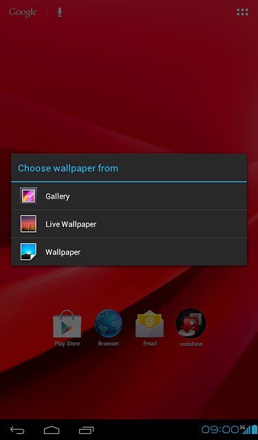 If you select Wallpaper:
