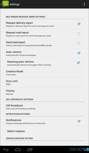 Press Roaming auto-retrieve to turn on the function.