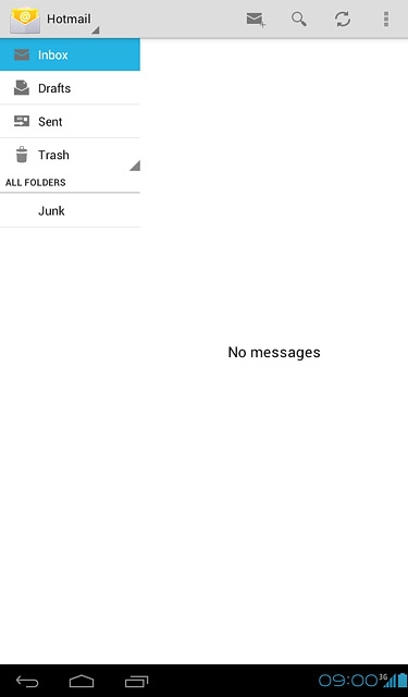 Press the name of the email account.