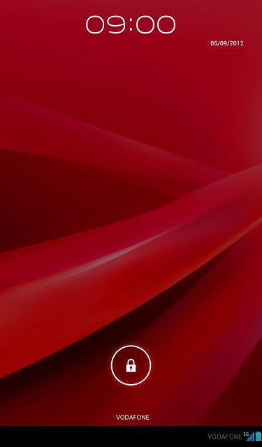 Press and drag the unlock icon right.