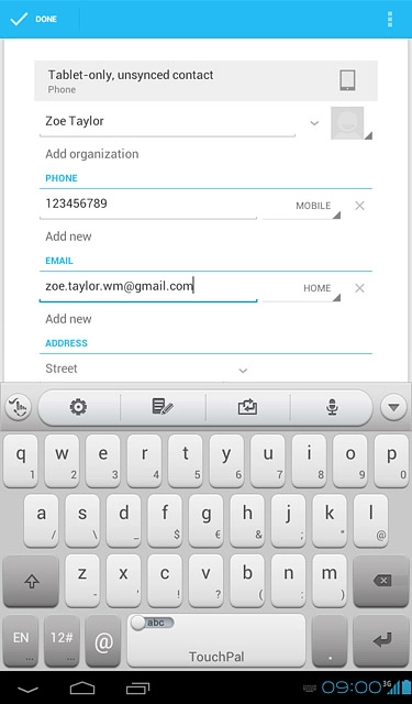 Press the drop down list next to the email address.