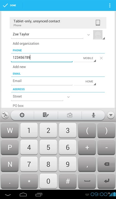 Press the drop down list next to the phone number.