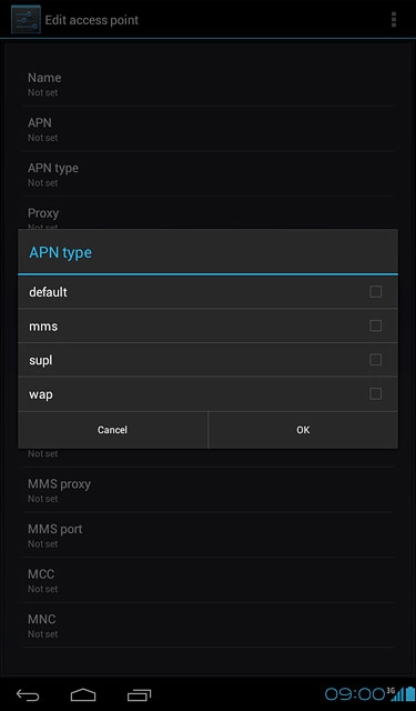 Key in mms and press OK.