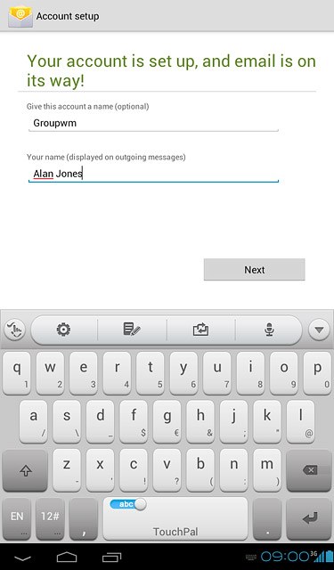Press Next.Wait while your device retrieves new email messages.