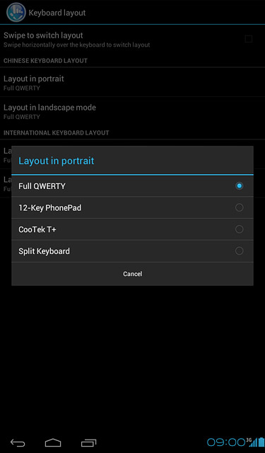 Press Full QWERTY.