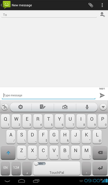 Press the icon in top left corner of the keypad.