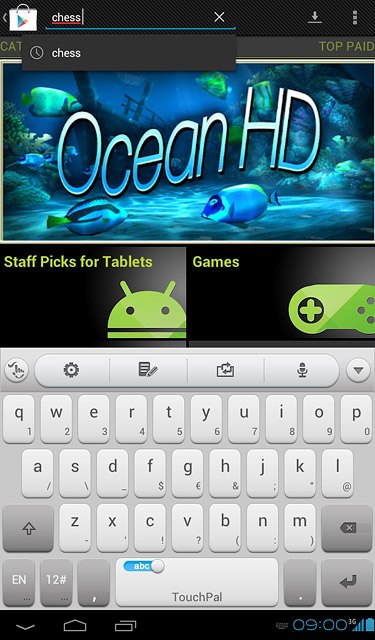 Key in the name of the required app and press enter.