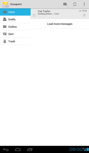 Press the menu icon.