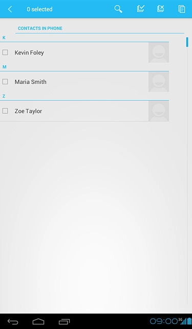 Press the select all icon.