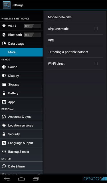 Press Mobile networks.