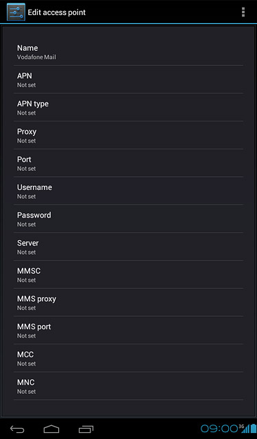 Press the menu icon.