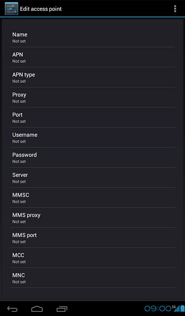 Press the menu icon.