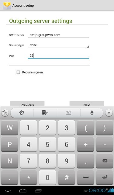 When the box next to the menu item is empty, SMTP authentication is turned off.